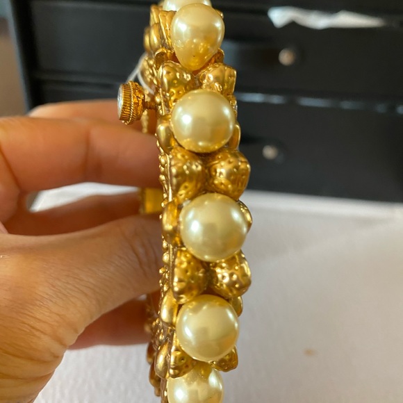 Gold & cultured pearl bracelet - Picture 2 of 14
